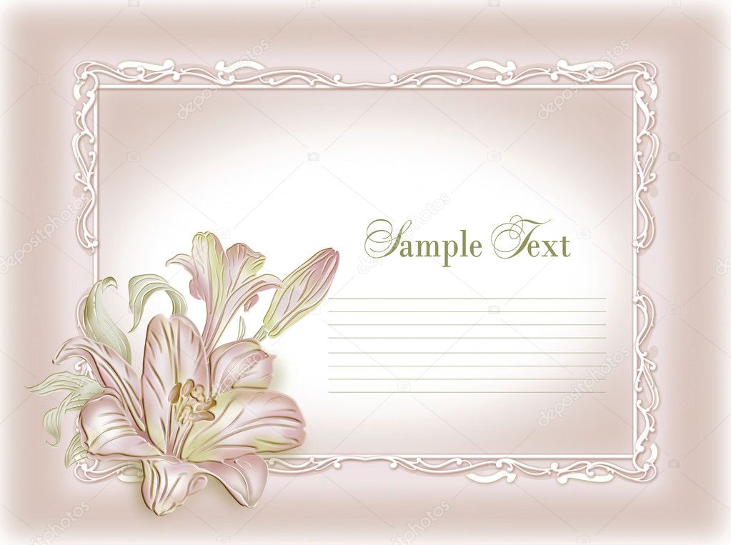 wedding invitation flowers