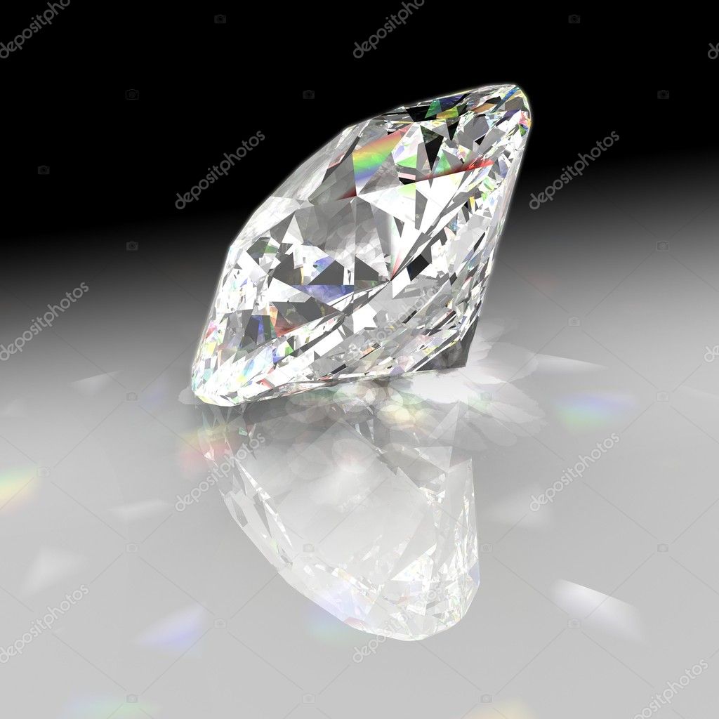 Diamond Refracting Light