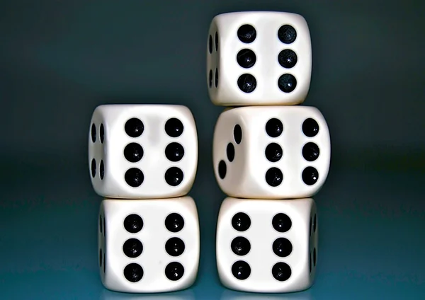 Five dices showing six