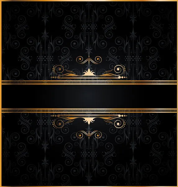 Elegant Wallpaper on Elegant Seamless Wallpaper With Golden Decorations     Stock Vector