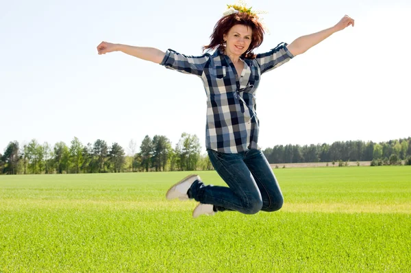 stock image Woman in jump