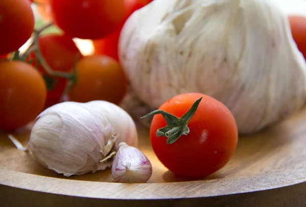 Alho e tomate de xerez — Fotografia de Stock