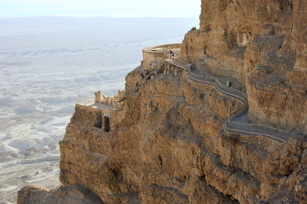 Masada, Straße zum Nordpalast — Stockfoto
