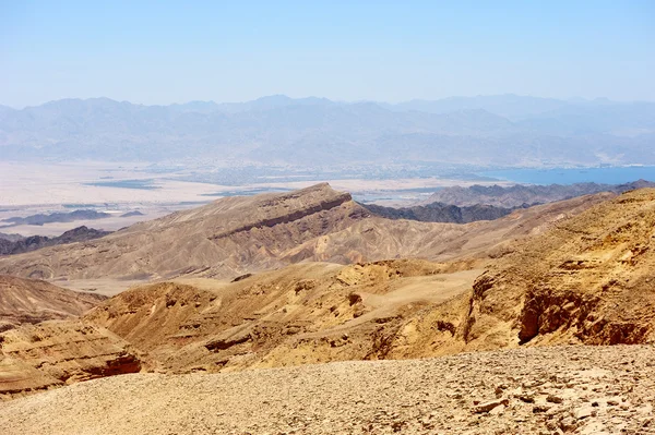 Bergen in het zuiden van Israël, tot aan de Rode Zee — Stockfoto
