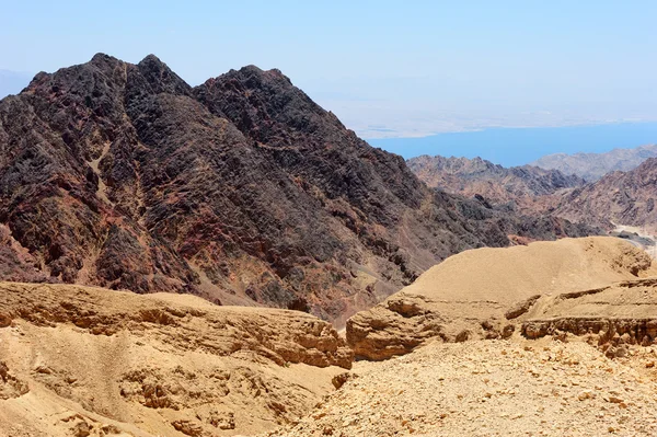 Mountains in the south of Israel, down to the Red Sea — Stock Photo, Image
