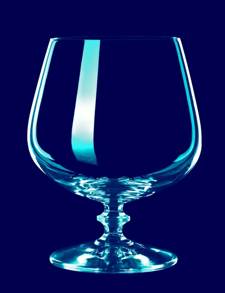 Üveg talpas pohár, elszigetelt. — Stock Fotó