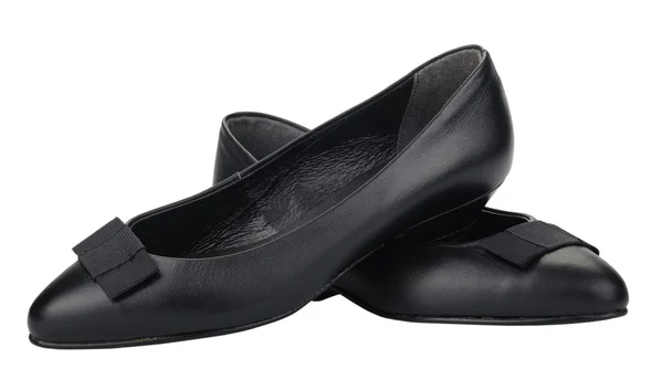Μαύρη γυναικεία παπούτσια, απομονωμένη — Φωτογραφία Αρχείου