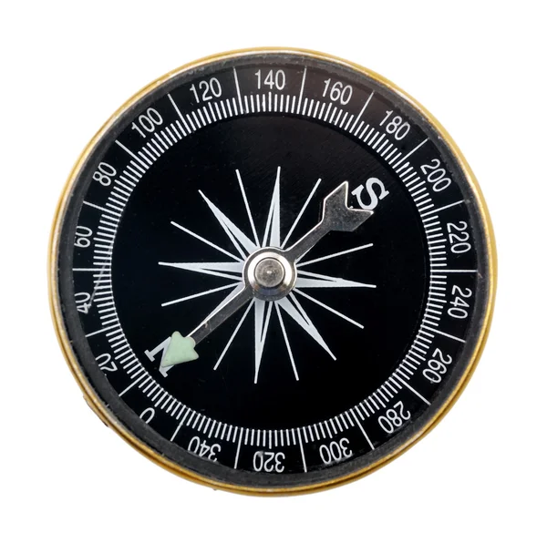 Kompas, na białym tle — Zdjęcie stockowe