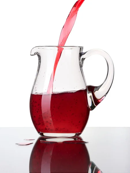 Glass pitcher, isolated. — Stock Photo, Image
