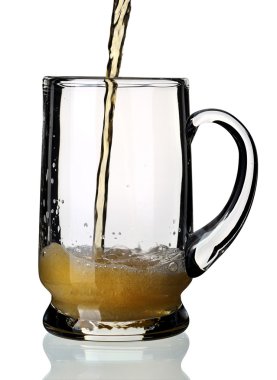 bardak bira, izole.