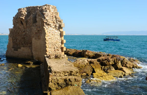 Pozůstatky hradeb pevnosti v Acre — Stock fotografie