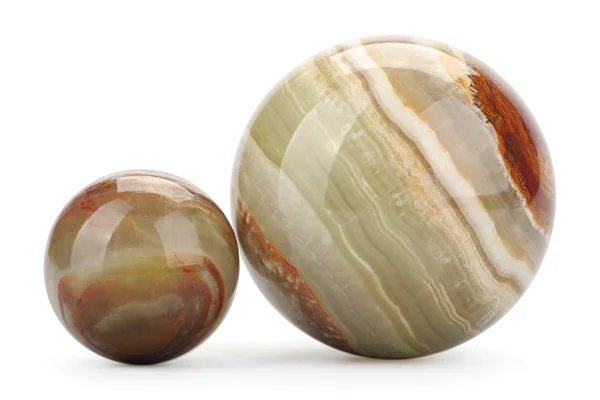 Två sten bollar, isolerade — Stockfoto