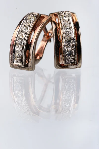 Pair of antique earrings — Stock Photo, Image