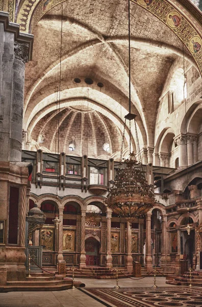 Inre av kyrkan i den heliga graven — Stockfoto