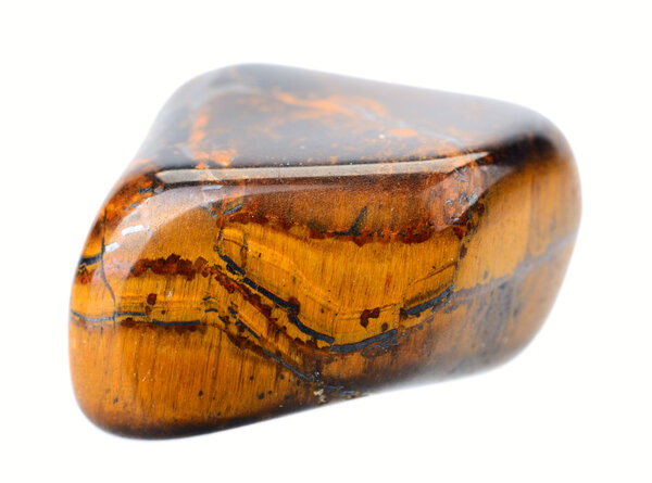Tiger's eye, isolated.