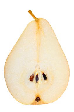 One a red-yellow slices of pear clipart