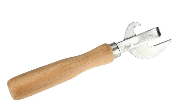 Металлическая открывашка с деревянной ручкой — стоковое фото