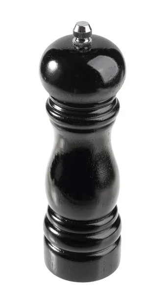 Black wood pepper shaker — Stock Photo, Image