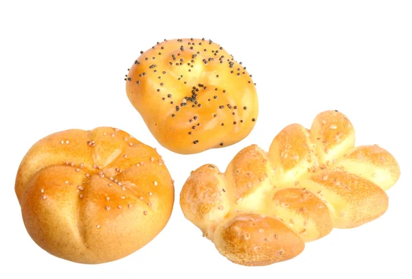 Három kenyér roll — Stock Fotó