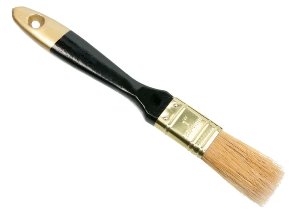 Одношаровий пензель з ручкою з чорного дерева — стокове фото