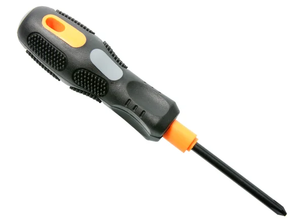 Single orange-black screwdriver — Stock Photo, Image