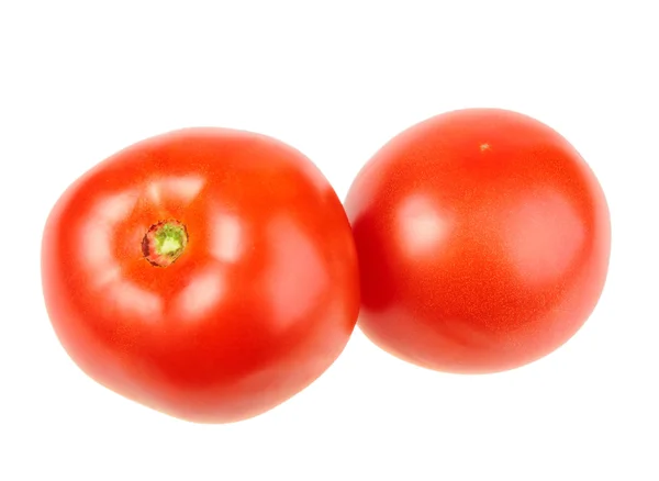 Skupina dvou zralých červených rajčat. — Stock fotografie