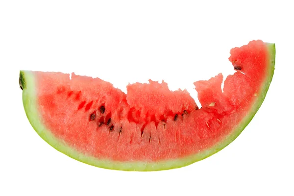 Jedna červená plátek vodního melounu — Stock fotografie
