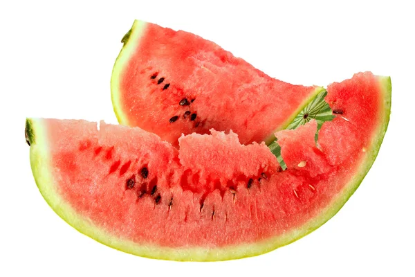 Two red slice of ripe watermelon — Stock Photo, Image