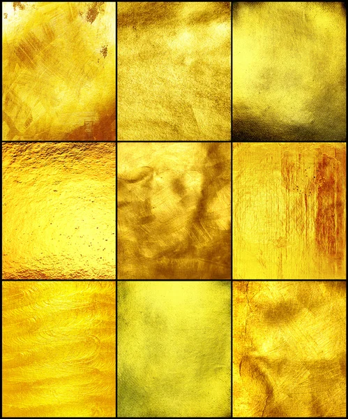 Imposta texture dorata . — Foto Stock