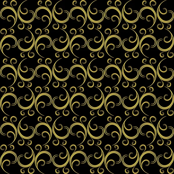 Golden-black seamless pattern — Stock Vector