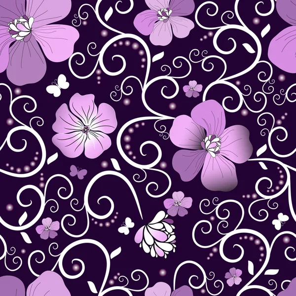 Violet floral pattern — Stock Vector