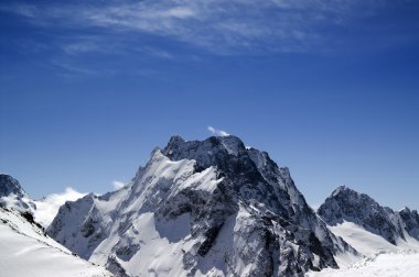 Caucasus Mountains. Mount Dombay-Ulgen. clipart