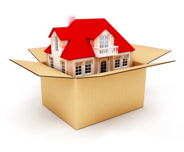 New house in box clipart