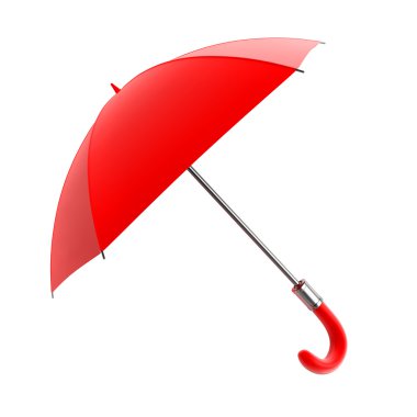 Red umbrella for rain weather clipart