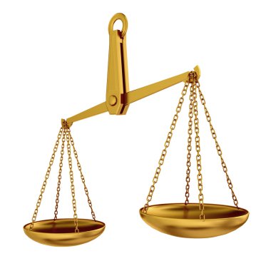 Empty gold scales clipart