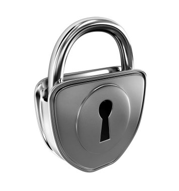 Silver lock isolated clipart