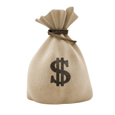 Bag with money dollars clipart