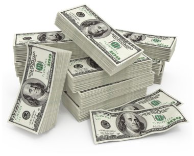 Big sum of money dollars clipart