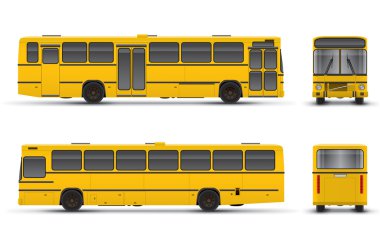 Yellow bus clipart