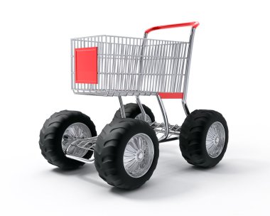 Super shopping cart clipart