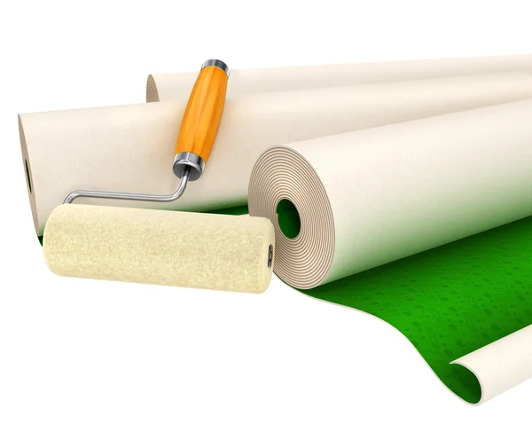 Tapety i łożyska narzędzie do domu naprawy na białym tle — Zdjęcie stockowe