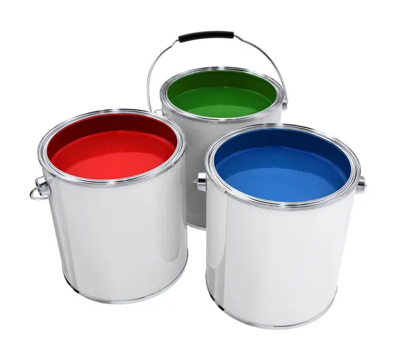 Buckets with paint — Stock Photo, Image
