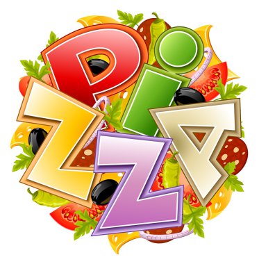 Pizza food concept clipart