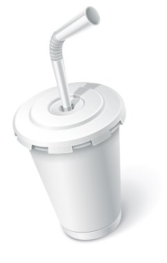 Fast food white cup clipart