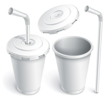 Fast food white cup clipart