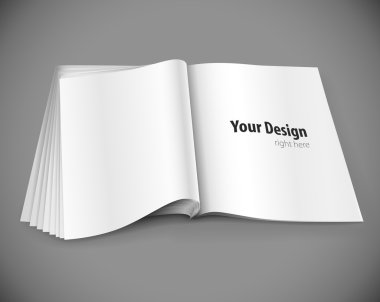 Magazine page with design layout clipart
