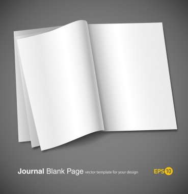 Magazine blank page template for design layout clipart