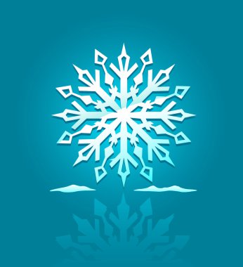 Vector icon of ice snowflake clipart