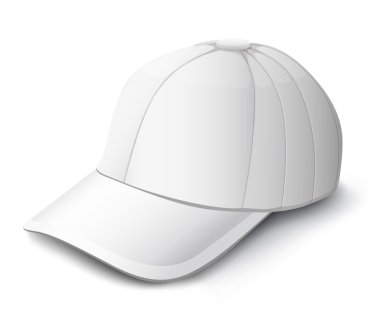 White cap isolated vector illustration clipart