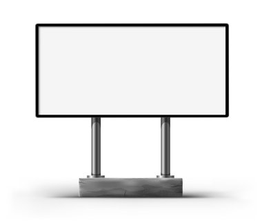 Blank billboard for advertising clipart